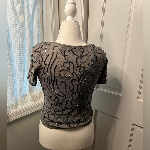 #3 DANA BUCHMAN• EMBELLISHED KNIT TOP - Picture 3 of 5